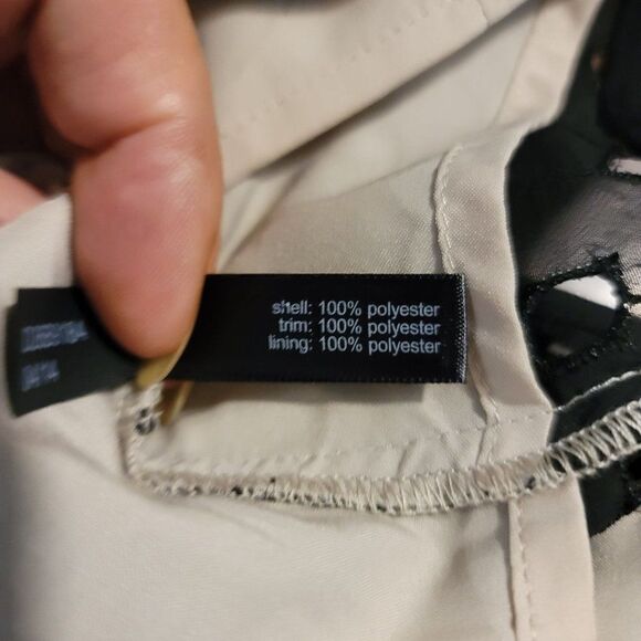 Womens The Limited Dress Cocktail Mini Sheath Sheer Eyelet Overlay Black  Sz 10P - Picture 5 of 6